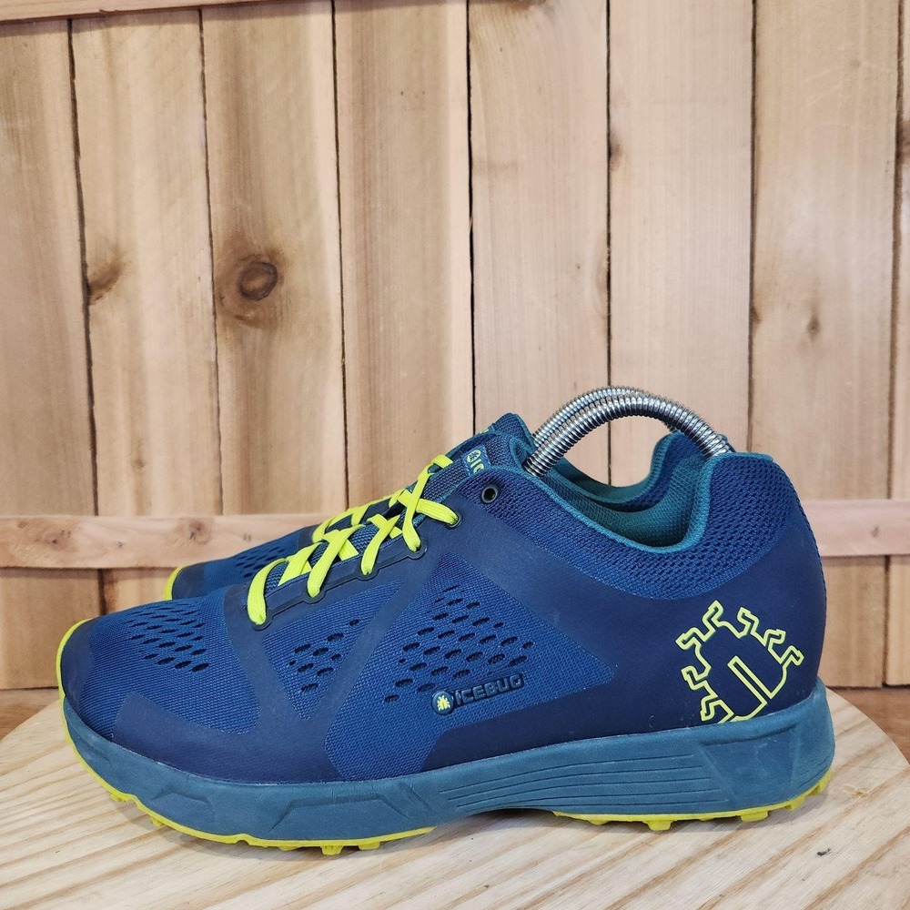 Icebug DTS3 M BUGrip Shoes Mens 10 Blue Mesh Trail Winter Running Sneakers